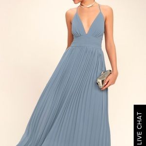 depths of my love dusty blue lulus dress